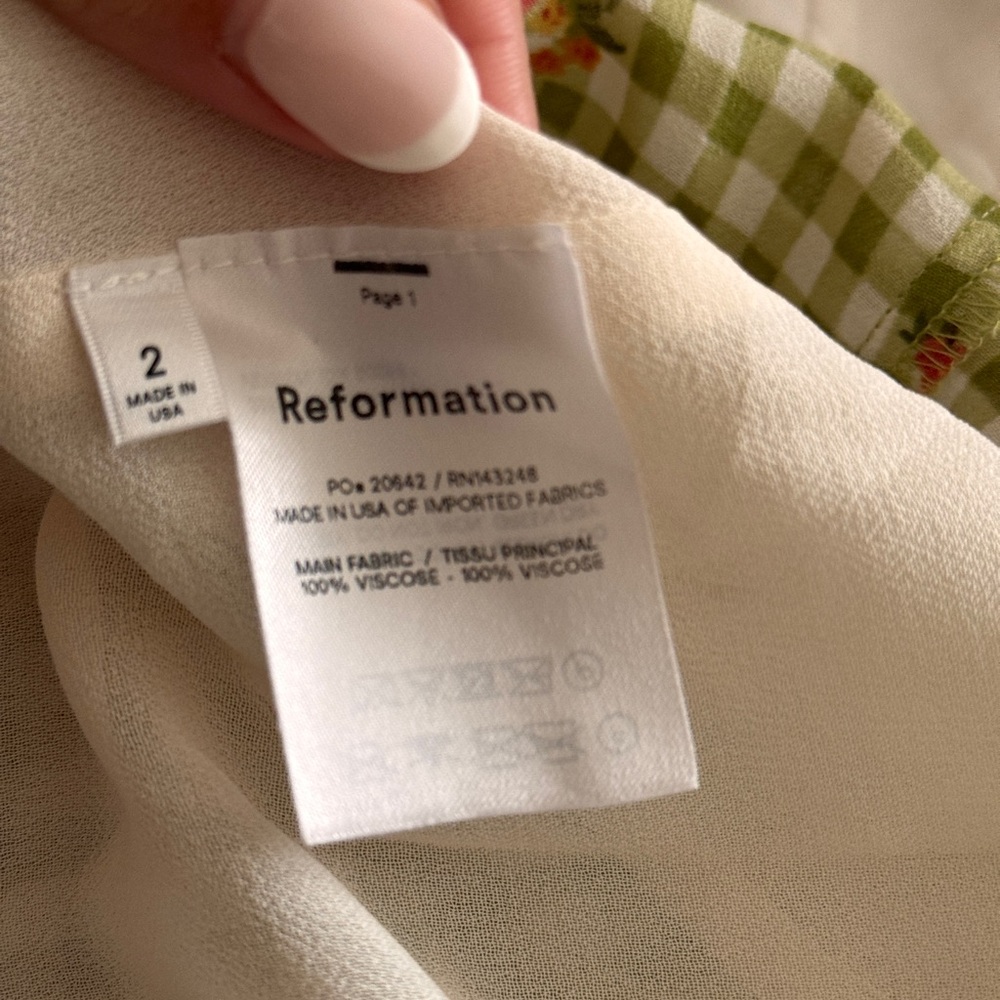 Reformation Annabell Dress in Patio Size 2 - Picture 3 of 9